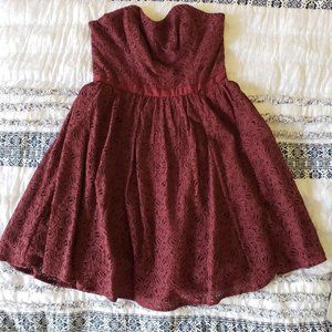 Jack Wills Burgundy Party Dress size 4